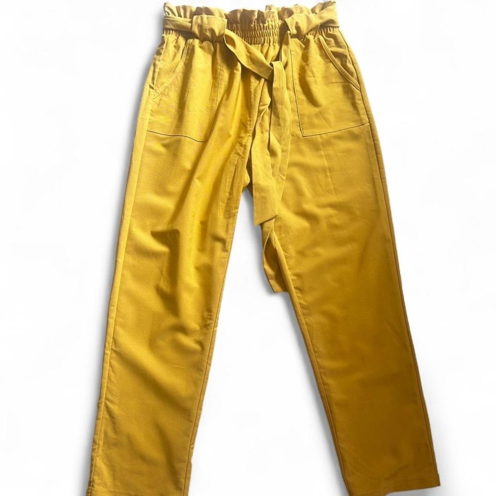 Womens Grace Karin Large Yellow Wide Leg trouser workwear‎ classy